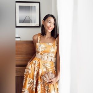 WHBM Mustard color summer dress in size 0